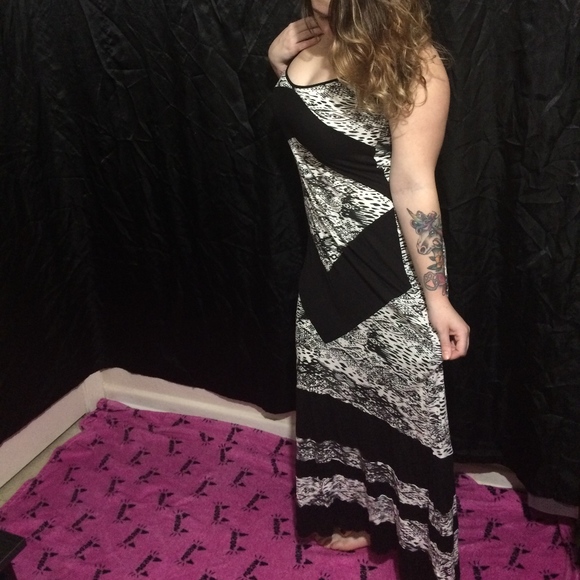 RIP CURL black and white surfer maxi dress - Picture 1 of 7